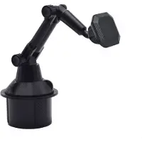 Mobigear Telefoonhouder Auto Bekerhouder | Magnetisch Verstelbaar Zwart