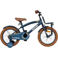 Aventuri 2Cool 3.0 jongensfiets, 16 inch, kinderfiets voor kinderen van 4 tot 6 jaar, lengte 100-115 cm, met stabilisatorwielen, blauw
