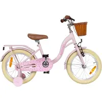Aventuri Fairy 3.0 meisjesfiets, 16 inch, kinderfiets voor kinderen van 4 tot 6 jaar, lengte 100-115 cm, met stabilisatorwielen, roze