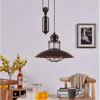 LINDBY Hanglampe , Louisanne, dimbare, Roestbruin, Gang / Hal, Metaal, Maritiem