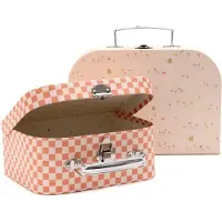 Jollein Speelkoffertje - Speelgoedkoffer - Pretty Picnic - 2 Stuks