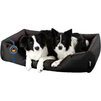 OEM Hondenbed LUPI XXL, vierkant, wasbaar, zwart/bruin
