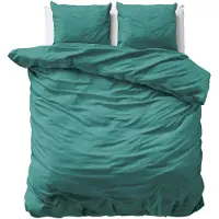 Royal Textile Dekbedovertrek Satin Dark Green Katoensatijn-200 x 200 / 220 cm | 2-Persoons