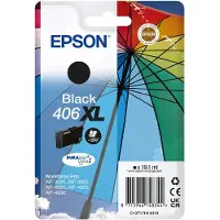 Epson 406XL inktpatroon, DURABrite Ultra, hoge capaciteit (L), zwart, 19,1 ml, 1 stuk, opbrengst: 1200 pagina's, verpakking per stuk
