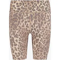 Osaga dames fietsbroek met panterprint beige bruin maat S
