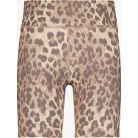 Osaga meisjes fietsbroek met panterprint beige bruin maat 158/164
