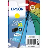 Epson 406XL inktpatroon, DURABrite Ultra, hoge capaciteit (L), geel, 12,5 ml, 1 stuk, opbrengst: 1200 pagina's, verpakking per stuk