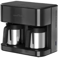 ProfiCook KAD 1307 - Dubbel Koffiezetapparaat met Thermoskannen - 24 Kopjes - 2,4 Liter - Dark Inox