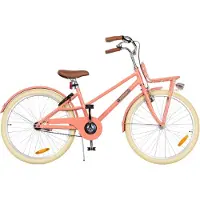 Aventuri AMIGO Urban Aluminium Meisjesfiets 24 Inch - Kinderfiets voor 8 tot 12 jaar - Met standaard - Zalmroze
