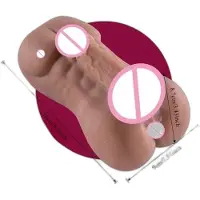 Currero Pocket Pussy met Billen - Masturbator voor Man - Realistisch Torso - Kunstvagina - Billenpop - Sextoy voor Mannen - Discreet Verpakt