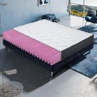MaterassieDoghe Matras 90x200 cm, hoogte 16 cm, traagschuimmatras, hardheid H3, ergonomisch H3/H4 - Afneembare hoes