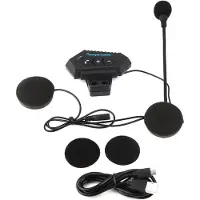 Markenlos Helm Bluetooth Headset - Motorhelm Oortjes - Veilig Bellen - Ultradun Ontwerp - 500mAh Batterij - Zwart