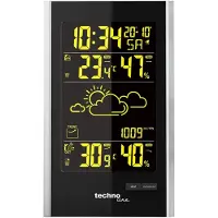 Technoline weerstation - WS 9060 - 113x186x47mm - zwart/zilver - met 1 buitensensor 30m en instelbare achtergrondverlichting - TL-WS9060