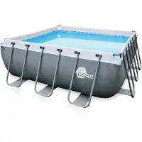 Merkloos Familiezwembad - 300 x 300 x 100 cm - Stalen frame - Vierkant