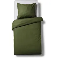HEMA Dekbedovertrek 140x200/220cm zacht katoen mosgroen (groen)