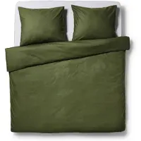 HEMA Dekbedovertrek 240x200/220cm Zacht Katoen Mosgroen (groen)