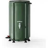Merkloos Regenton - Opvouwbaar - 100 liter - PVC met deksel - Ø 40 x 78 cm