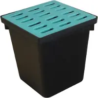 WAN Ondergrondse Opvangbak - Regenwater Afvoer - Waterbeheer Tuin - Duurzaam Kunststof Ontwerp - 41x41x40 cm - Zwart