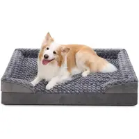 Merkloos Orthopedisch hondenbed - Traagschuim - Grijs - 91 cm