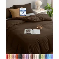 Utopia Bedding Utopia Beddengoed, dekbedovertrek 200x200 cm + 2 kussenslopen 50x75 cm, bruin