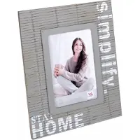 Walther design Simplify - Houten portretlijst - Fotoformaat 10x15 cm - Grjis