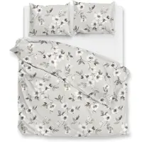 Heckett & Lane Zo Home Dekbedovertrek Flanel Ines - grey 240x200/220cm
