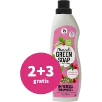 Marcel's Green Soap 2+3 gratis2+3 gratis: Wasmiddel Patchouli & Cranberry 23 Wasbeurten 1 liter