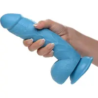 Pop Peckers Poppin Dildo 20 cm - Blauw (1ST)