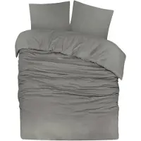 DoubleDry Dekbedovertrek flanel 100% zacht katoen eenpersoons 140x200/220 cm +