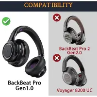 Markenlos SOULWIT vervangende oorkussentjes voor de draadloze Plantronics BackBeat Pro hoofdtelefoon met ruisonderdrukking, vervaardigd van traagschuim voor optimale geluidsisolatie en comfort
