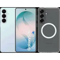 Samsung Galaxy S26 Plus 256GB Lichtblauw 5G + BlueBuilt Back Cover met Magneet Transparant