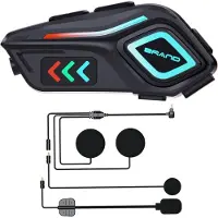 LTPRTZ Motorhelm Headset - Draadloze Oortjes - Veilig Onderweg - Met Ingebouwde Zaklamp - 40 Uur Speeltijd - Zwart