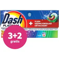 Dash 3+2 gratis: Wasmiddelcapsules 4in1 Pods +Extra Vlekverwijdering Color 26 stuks