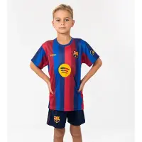 FC Barcelona Thuis Tenue 26/27 - Maat 128 - Sportkledingset - Jongens & Meisjes - Voetbaltenue - Voetbalkleding - 100% Polyester - Blauw - Rood