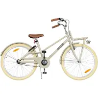 Aventuri Urban Aluminium Unisex kinderfiets 24 Inch - Kinderfiets voor 8 tot 12 jaar - Met standaard - Bruin