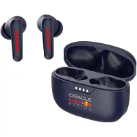 Red Bull Racing Bluetooth-oordopjes RB-EB100E, draadloze oordopjes met 13mm drivers, USB-C oplaadcase, 5-6 uur batterijduur, 300mAh oplaadbox, 35mAh batterijen, bereik van 10 meter
