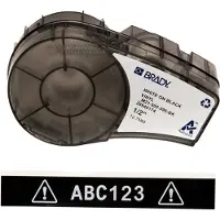 Brady Etiket M21-500-595-BK Wit op zwart