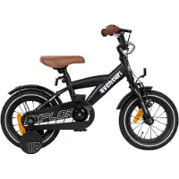 Aventuri Explorer 3.0 jongensfiets, 12 inch, kinderfiets voor kinderen van 2 tot 4 jaar, lengte 90-105 cm, met stabilisatorwielen, matzwart