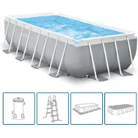 Intex Prism Frame Zwembadset, rechthoekig, 488x244x107 cm, model 26792GN