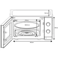 Oceanic Microwave - - OCEAMO20W12 - 20L - white - Single function