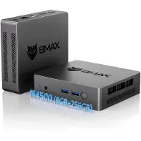 BMAX Mini PC, Windows 11 Pro, Intel N4500 (tot 2800 MHz), 8GB LPDDR4 RAM, 256GB M.2 SSD, grijs