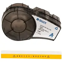 Brady M21-250-595-YL tape vinyl zwart op geel 6,35 mm x 6,40 m (origineel)