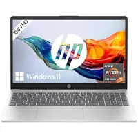 HP Laptop met FHD-scherm, AMD Ryzen 5 7520U processor, 16 GB DDR5 RAM, 512 GB SSD, AMD Radeon-videokaart, Windows 11 Home, QWERTZ-toetsenbord, kleur: zilver, snelladen