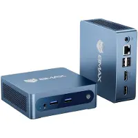 BMAX Mini PC met Celeron J3355 processor, 6GB RAM, 128GB eMMC opslag en Windows 11 Home (Blau). Intel