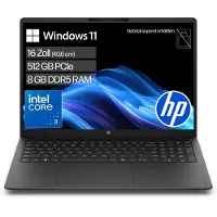 HP OmniBook 3 Laptop, 2K IPS-scherm, SSD, Intel Core processor, 8GB RAM, 512GB opslag, 16 inch, zwart