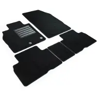 Merkloos Zwarte velours autovloermatten set, 5-delig, passend voor Scenic III, X-mod, X-cross en Grand Scenic (2009-2016)