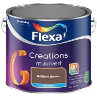 Flexa - Creations Muurverf Zijdemat - Brilliant Brown - 2,5 L - Kleur Van Het Jaar 2027