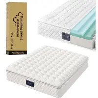Ropilly Pocketveringmatras - Koudschuim Matras - 7 Zones - H3 Hardheid - Anti-Allergie - Slaapkamer - 140x200x25cm - Wit