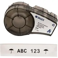 Brady M21-750-423 tape permanent polyester | zwart op wit | 19,1mm x 6,40m