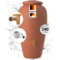 Graf GARANTIA amfoor compleet SET 240 L terracotta incl. kunststof uitloopkraan en regenpijp-aansluiting